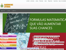 Tablet Screenshot of cadernodasloterias.com.br